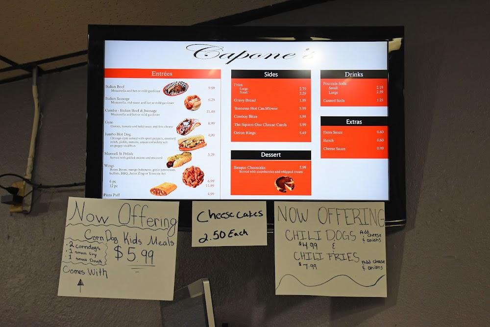 Capones Chicago Eatery Menu image 2
